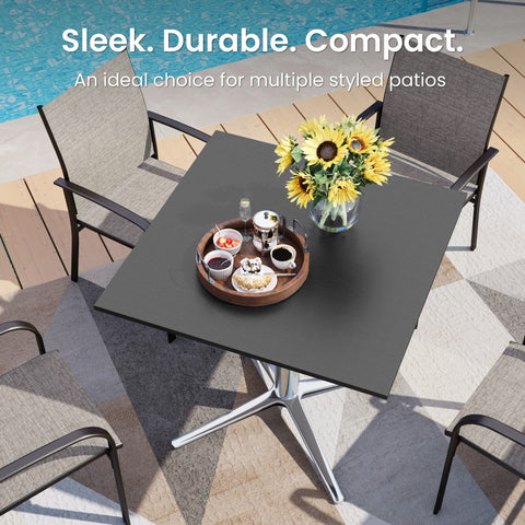 30" Outdoor Bistro Pedestal Table – Round & Square