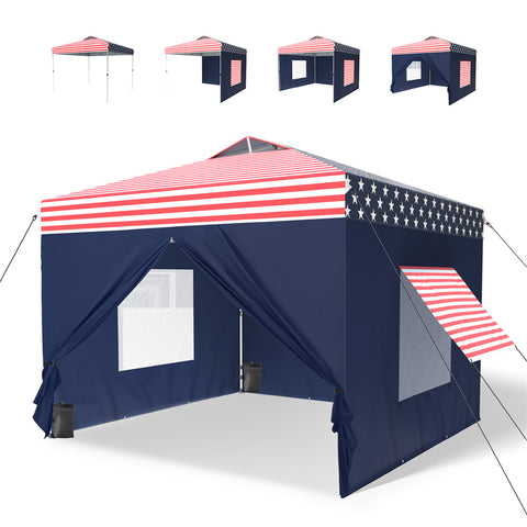 10'x10' Pop-up Tent with Vents Top for Camping Party and Barbecue