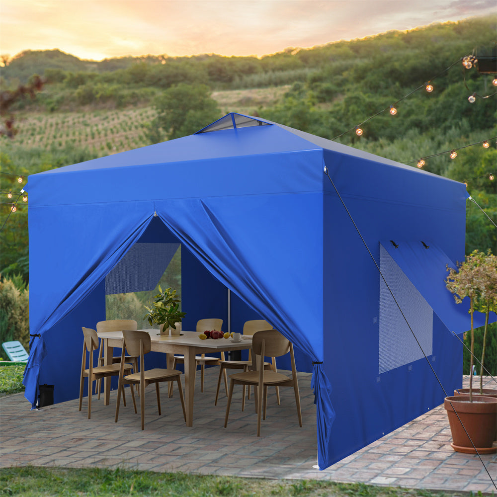 10'x10' Pop-up Tent with Vents Top for Camping Party and Barbecue