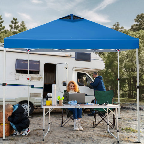 10'x10' Pop-up Canopy Tent with 3 Adjustable Height and Roller Bag