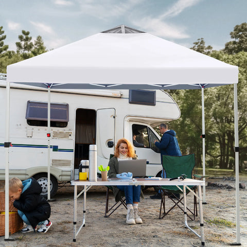 10'x10' Pop-up Canopy Tent with 3 Adjustable Height and Roller Bag