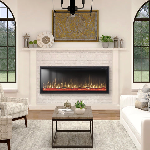 Premium Wall Mounted & Recessed Electric Fireplace with Remote Control
