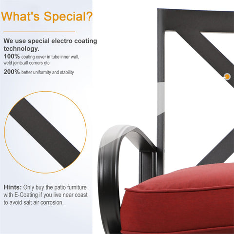 C-Spring Metal Cushioned Lounge Chairs
