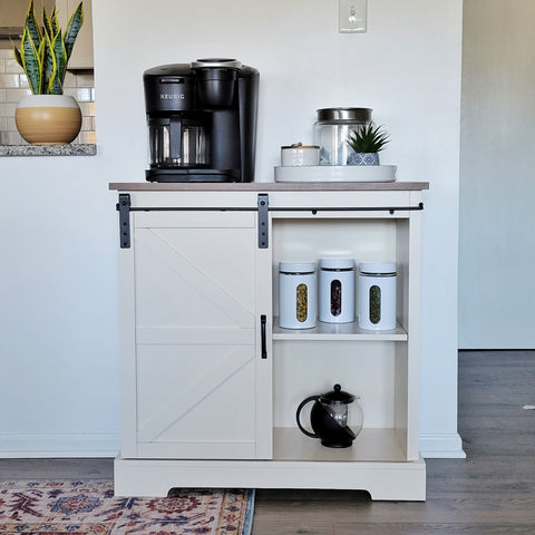 Farmhouse Sideboard with Sliding Barn Door