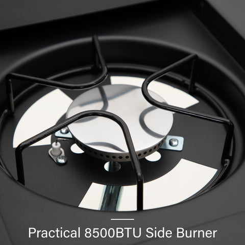 4-Burner Outdoor Propane Gas BBQ Grill with Side Burner