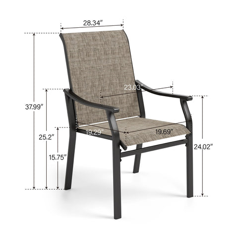 Fixed & Swivel Ergo Sling Patio Chairs