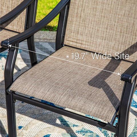 7-Piece Ergo Sling Chairs Patio Dining Set