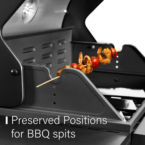 4-Burner Outdoor Propane Gas BBQ Grill with Side Burner
