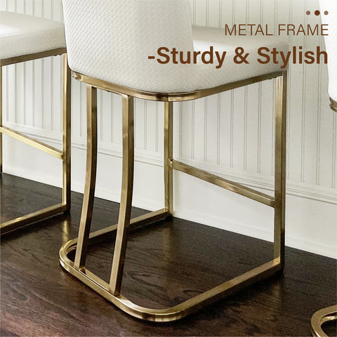 24" Modern PU Leather Bar Stools for Kitchen Island，Phi Villa