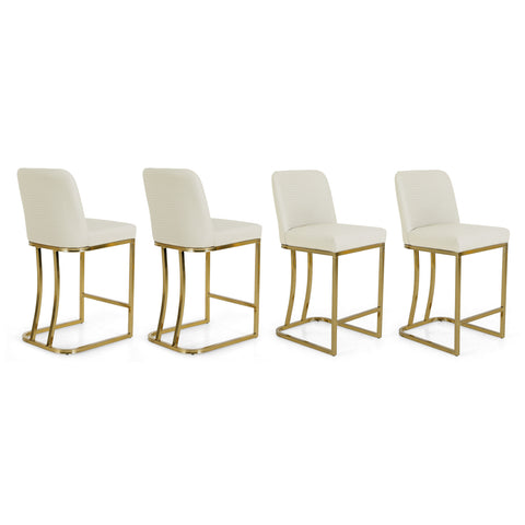 24" Modern PU Leather Bar Stools for Kitchen Island，Phi Villa