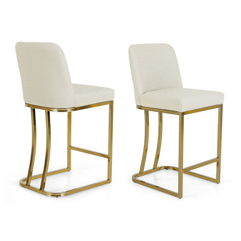 24" Modern PU Leather Bar Stools for Kitchen Island，Phi Villa