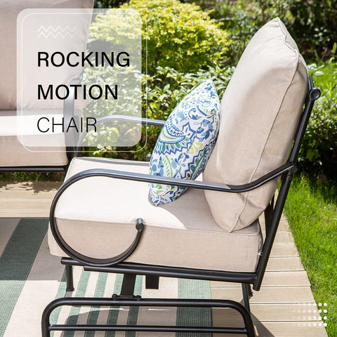 American Style Elegant Back Pattern Patio Sofa Set