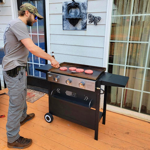 Outdoor Detachable Gas Griddle Grill– Perfect for BBQs, Cooking & Parties
