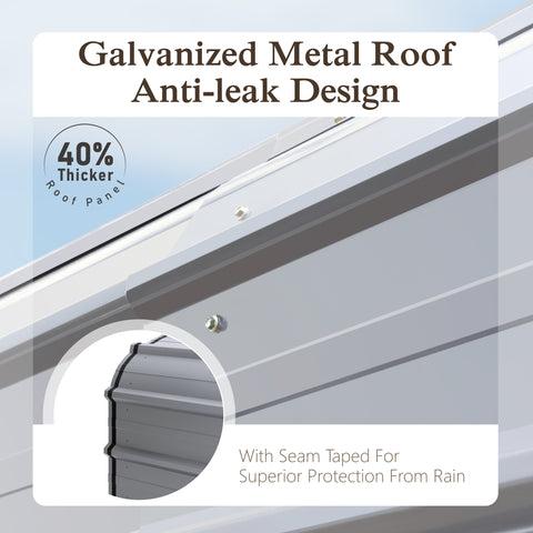 Heavy Duty Carport with Galvanized Steel Roof Multi-Purpose Shelter