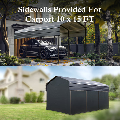Heavy Duty Carport with Galvanized Steel Roof Multi-Purpose Shelter