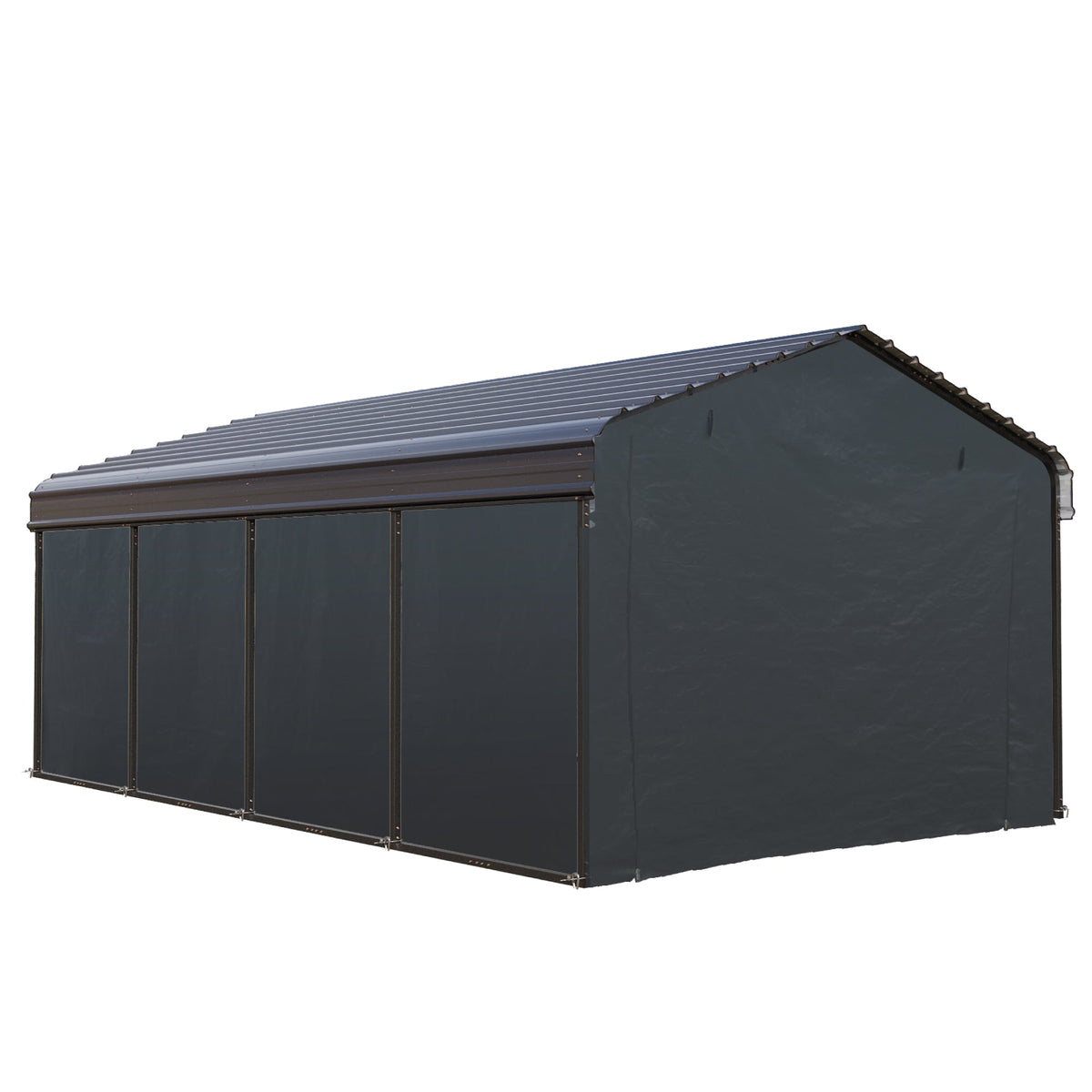 12' x 20' Heavy Duty Carport Removable Sidewalls (Not Include Carport）