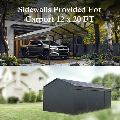 Heavy Duty Carport with Galvanized Steel Roof Multi-Purpose Shelter