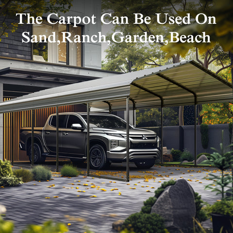 Heavy Duty Carport with Galvanized Steel Roof Multi-Purpose Shelter