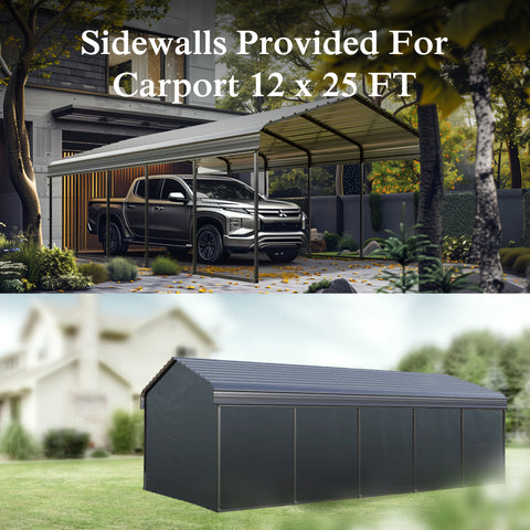 Heavy Duty Carport with Galvanized Steel Roof Multi-Purpose Shelter