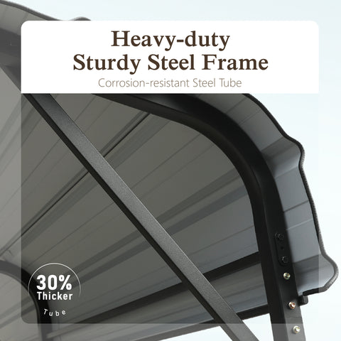 Heavy Duty Carport with Galvanized Steel Roof Multi-Purpose Shelter