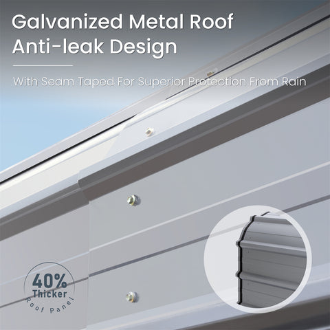 Heavy Duty Carport with Galvanized Steel Roof Multi-Purpose Shelter