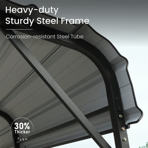 Heavy Duty Carport with Galvanized Steel Roof Multi-Purpose Shelter