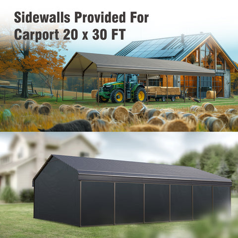 Heavy Duty Carport with Galvanized Steel Roof Multi-Purpose Shelter
