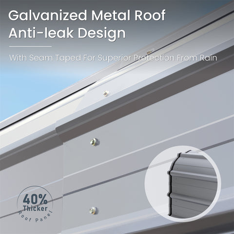 14ft Galvanized Heavy-Duty Outdoor Metal High RV Carports