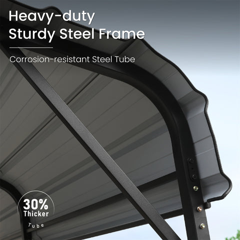 14ft Galvanized Heavy-Duty Outdoor Metal High RV Carports