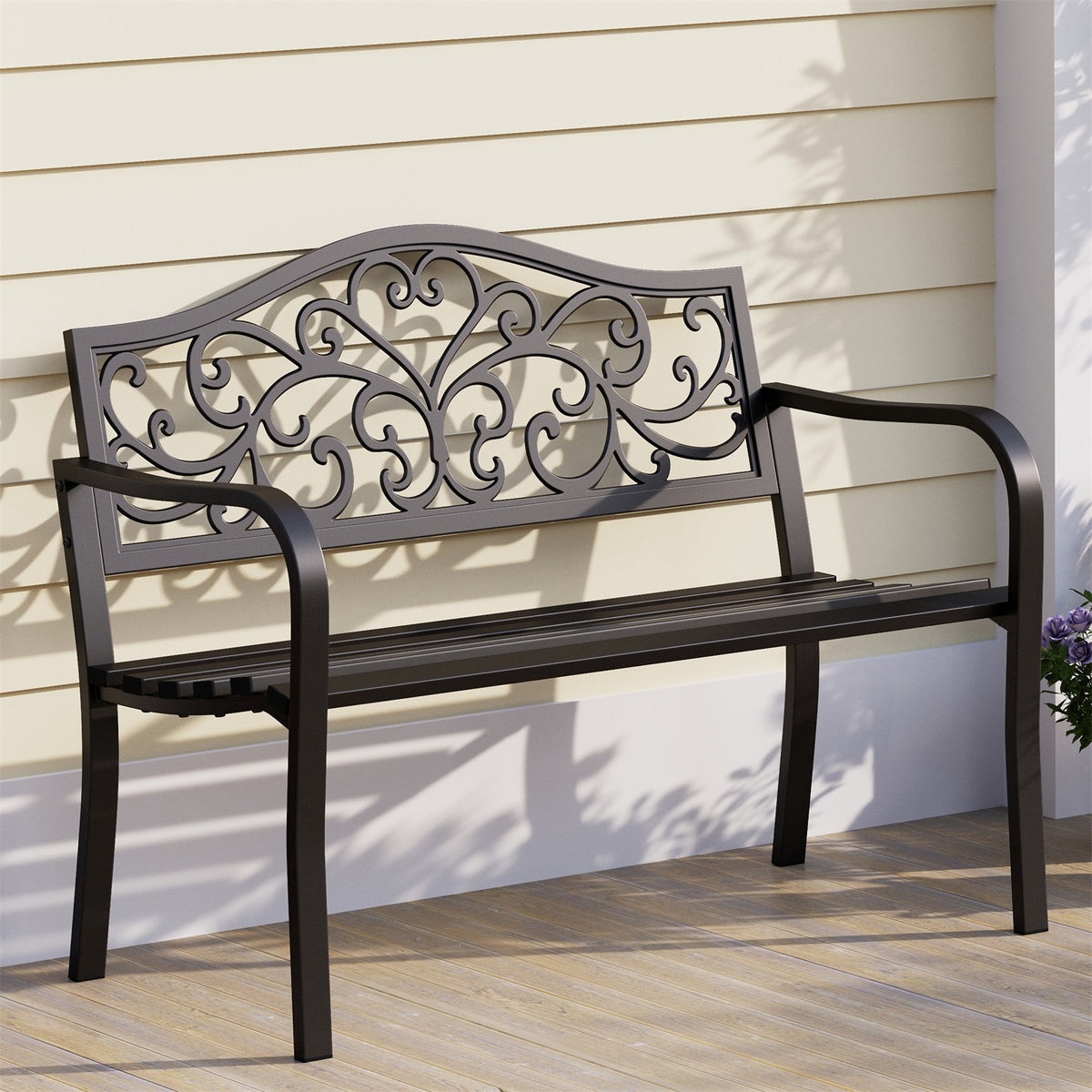 Black Outdoor Bench Set - Built to Last and Easy to Assemble