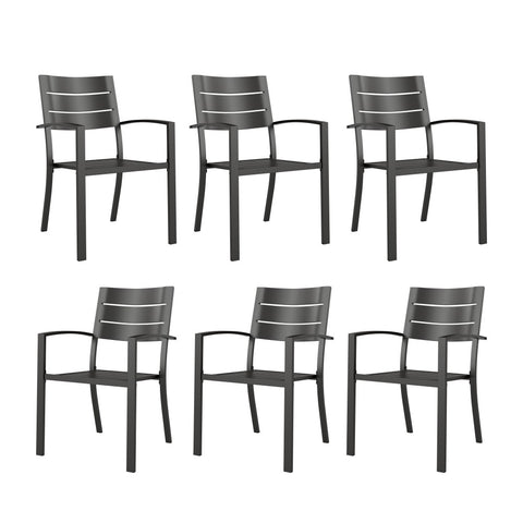 Outdoor Patio Metal Dining Chairs for Garden, Backyard