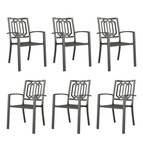 Outdoor Patio Metal Dining Chairs for Garden, Backyard