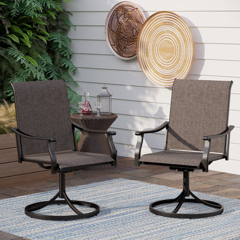 Fixed & Swivel Ergo Sling Patio Chairs