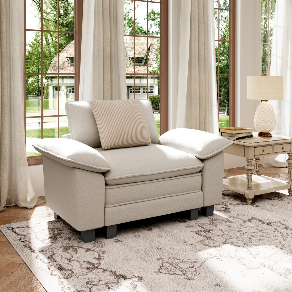 Cloud-Like Chenille Living Room Sofa Couch