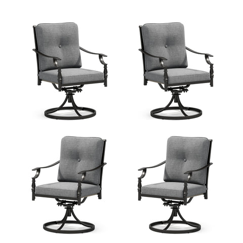 Vintage American Patio Dining Fixed & Swivel Chairs
