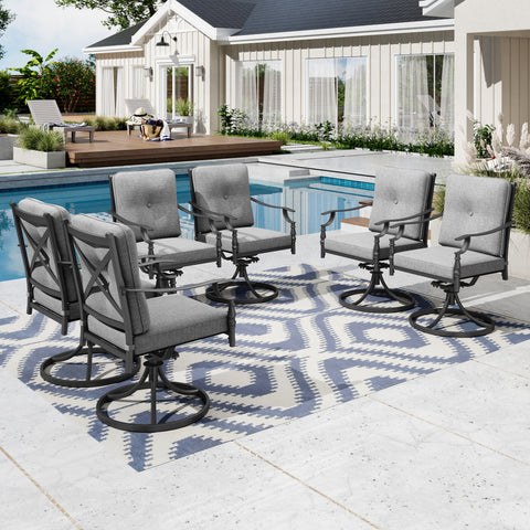 Vintage American Patio Dining Fixed & Swivel Chairs