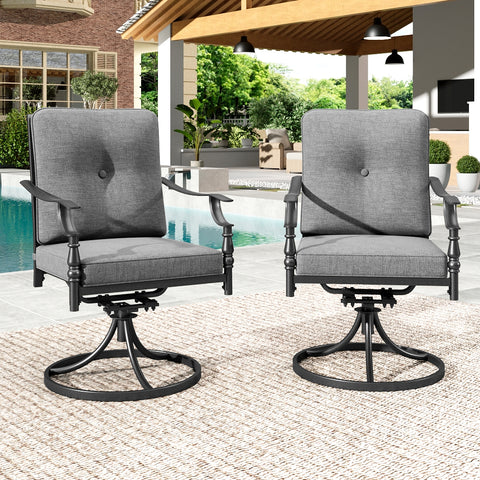 Vintage American Patio Dining Fixed & Swivel Chairs