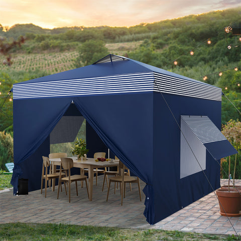 10'x10' Pop-up Tent with Vents Top for Camping Party and Barbecue