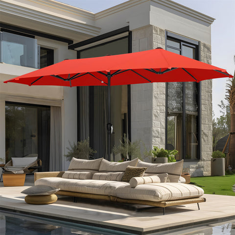 13ft Large Double-Sided Outdoor Patio Umbrella
