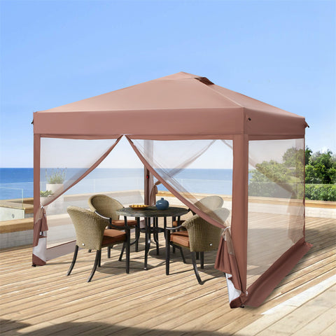 10'x10' Pop-up Tent with Vents Top for Camping Party and Barbecue