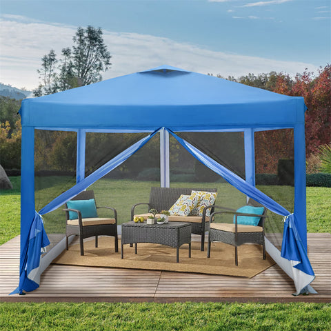 10'x10' Pop-up Tent with Vents Top for Camping Party and Barbecue