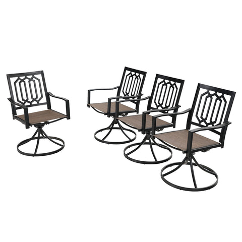 Textilene Patio Dining Chair with Steel Frame