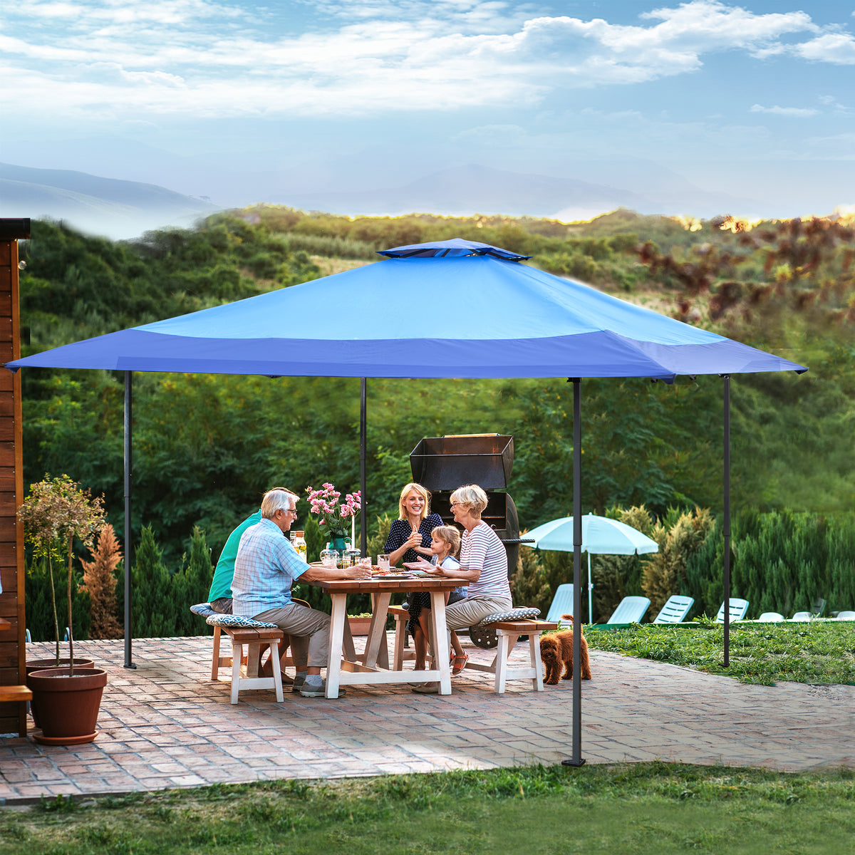 13' x 13' Pop-up Instant Shelter Outdoor Canopy with Wheeled Bag