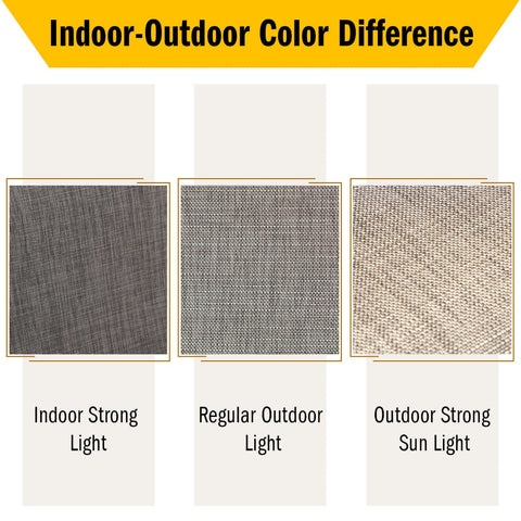 Sling Fabric High-back Padded Patio Fixed Chairs