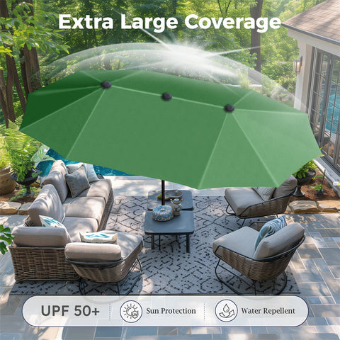 13ft Large Double-Sided Outdoor Patio Umbrella