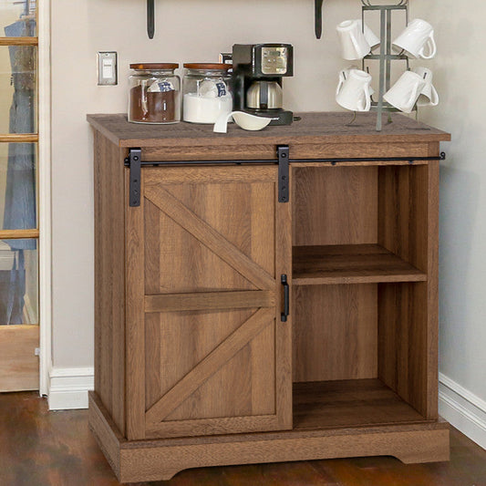 Farmhouse Sideboard with Sliding Barn Door