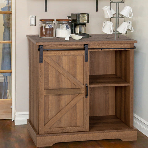Farmhouse Sideboard with Sliding Barn Door