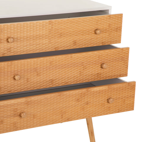Elegant Bamboo 3 Drawer Chest