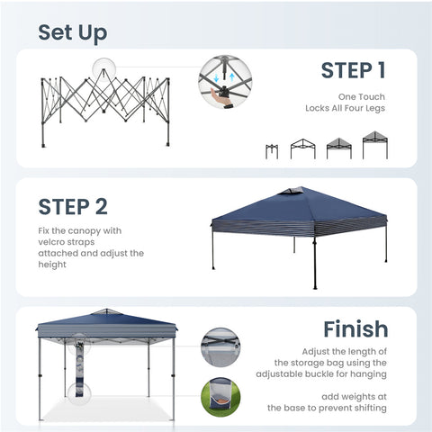 10'x10' Pop-up Tent with Storage Bag and Roller Bag for Camping Party and Barbecue