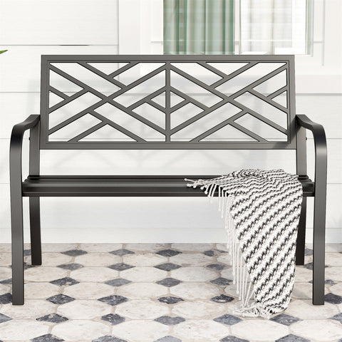 Black Outdoor Bench Set - Built to Last and Easy to Assemble